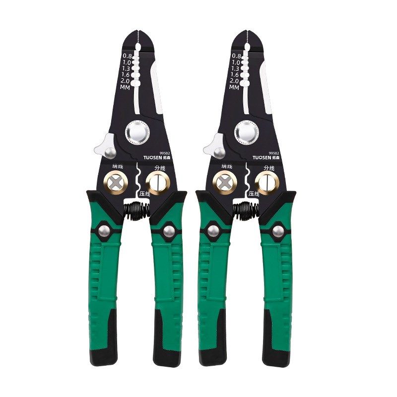 拓森剥线钳电工专用拨线钳工具分线接线钳子电线剪刀削皮钳压线钳