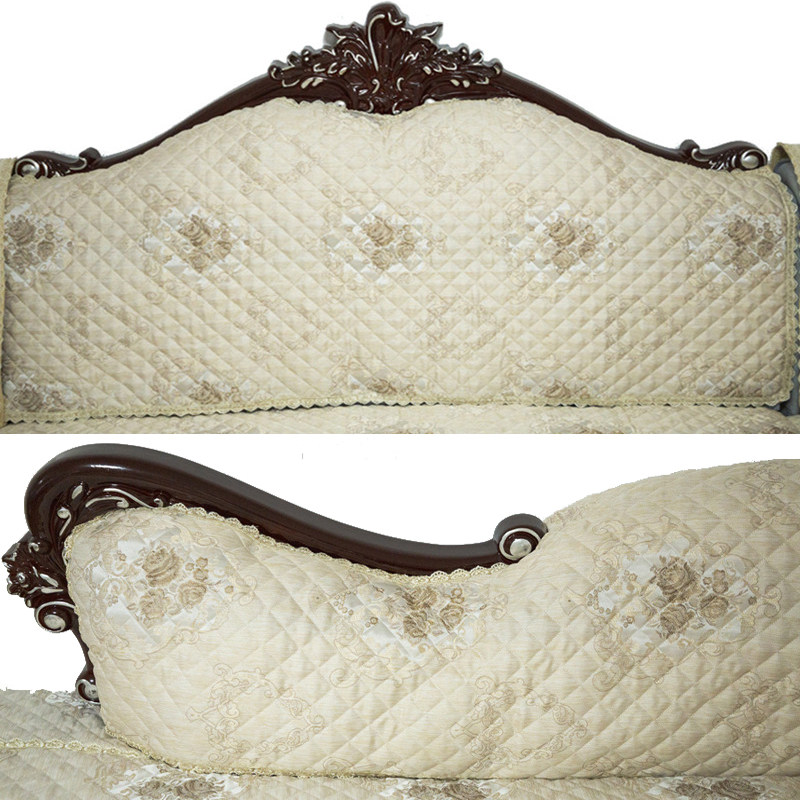 欧式沙发罩 靠背巾全包全盖u型垫罩 四季通用简欧亚麻