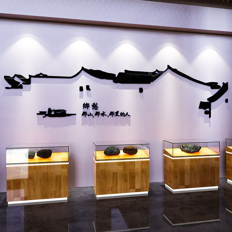 水墨江南风建筑墙纸壁画餐饮馆农家菜饭店包厢墙面装饰背景,家居饰品,文化墙贴,淘宝优惠券,粉丝福利购,淘宝优惠卷