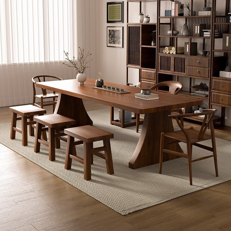 高档南美胡桃木茶桌实木新茶台家用客厅大板泡茶桌椅,住宅家具,家用茶台/茶桌,淘宝优惠券,粉丝福利购,淘宝优惠卷