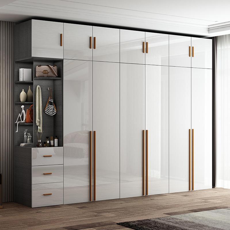 实木衣柜轻奢高光网红卧室家用亮现代简约多层板2六八门3米大柜子