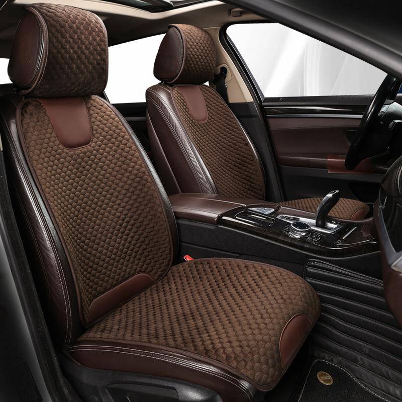 冬季新款汽车坐垫短毛绒座椅套五座通用保暖汽车三件套直销