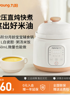 九阳电炖锅家用多功能婴儿辅食锅全自动微压直炖宝宝煮粥炖汤炖盅