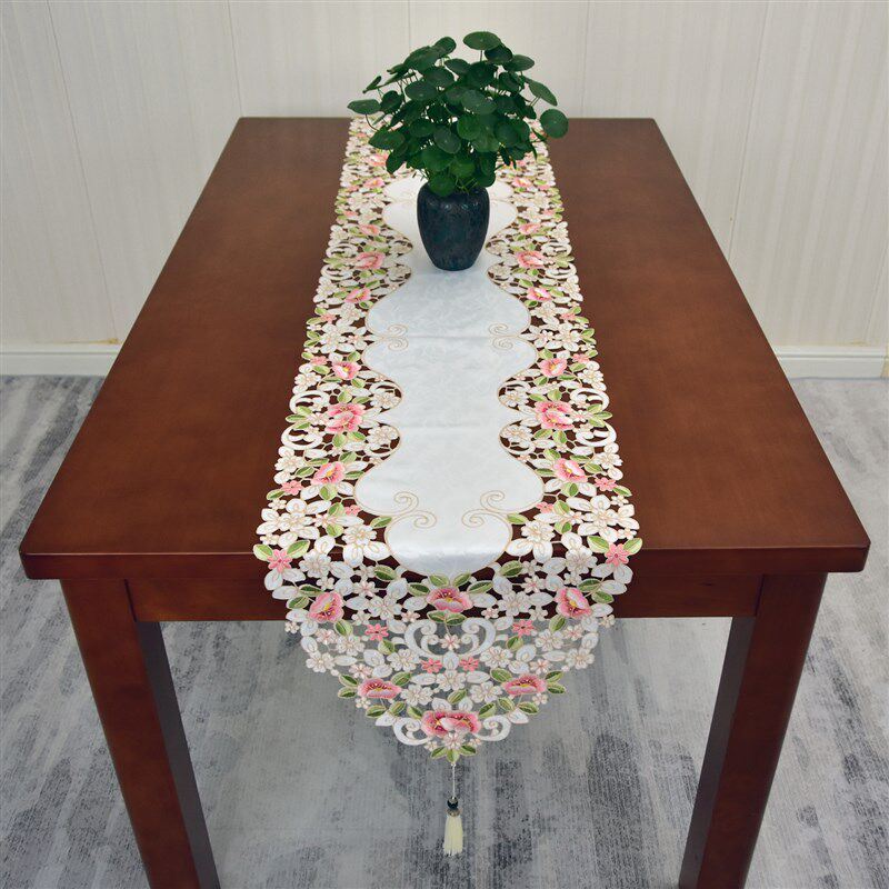 桌旗桌布桌垫茶几电视柜斗柜盖巾盖布韩式布艺刺绣镂空田园