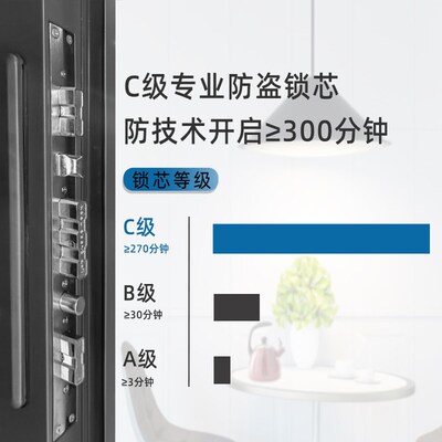 甲级防盗门子母门灰色加门楣单进户大门重庆包安装