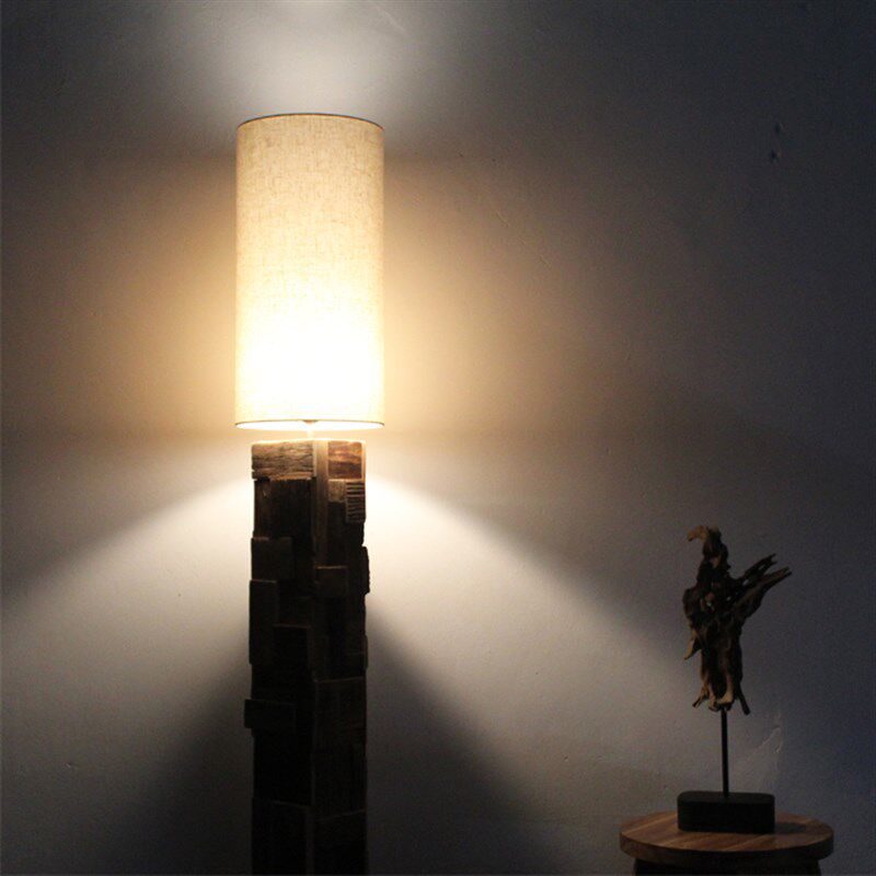 百多木制落地灯客厅咖啡厅民宿装饰台灯实木复古地灯