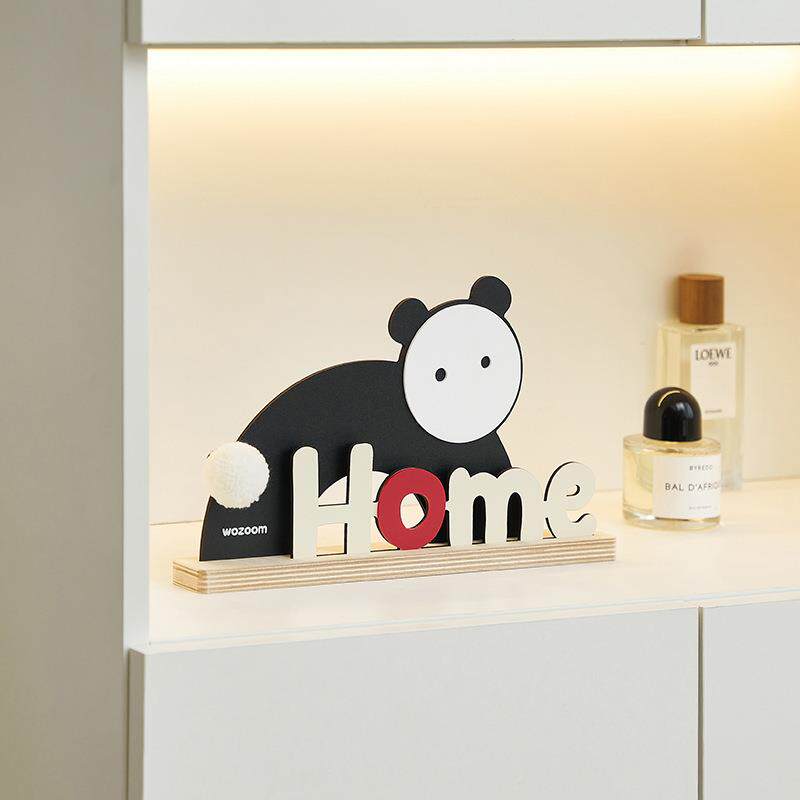 wozoom屋准欢迎回家进门口玄关摆件入户家居客厅电视柜装饰品