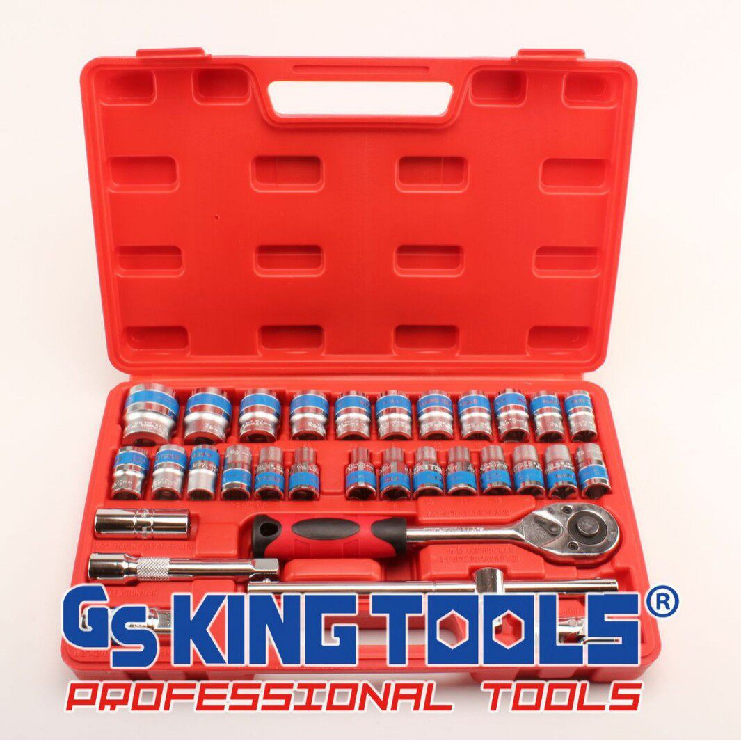 GSKINGTOOLS32件套塑盒套筒套装组合工具铬钒钢厂家直销4032AABP