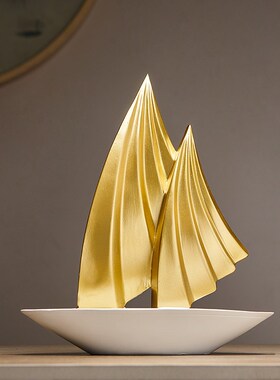 一帆风顺帆船摆件轻奢酒柜电视柜办公室桌面