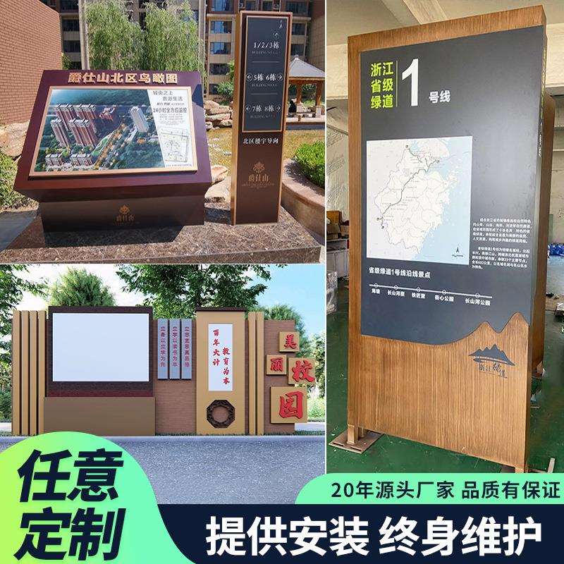 户外标识牌精神堡垒导向牌停车场出入口立式指示牌索引系统导视牌图片