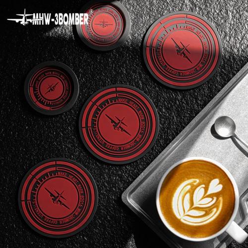MHW-3BOMBER轰炸机 摩卡壶硅胶隔热垫 防烫 咖啡杯垫 粉锤收纳垫