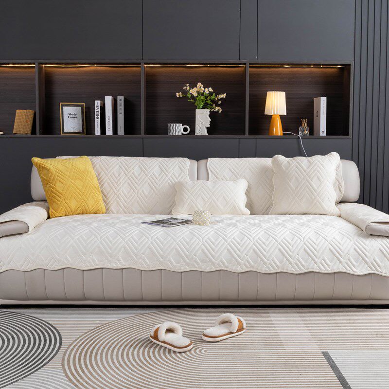 冬季毛绒沙发垫秋冬防滑三座一贵妃皮坐垫罩新款流行盖布巾