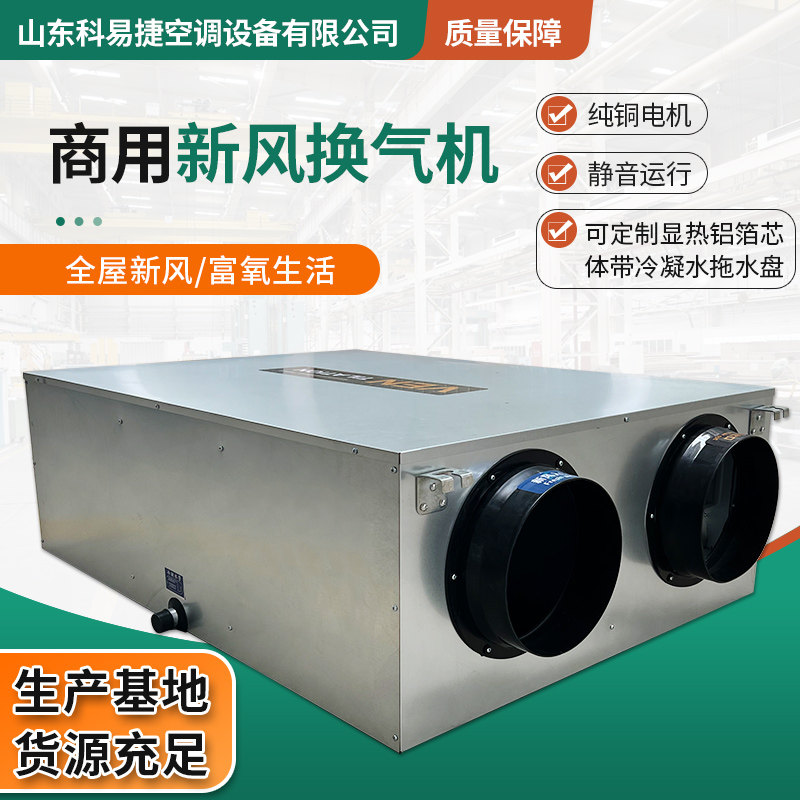 新风换气向流商用吊顶式全热交换器烟换气净化超静音新风