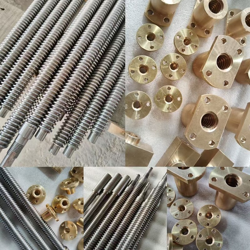 定做精密梯形丝杆螺杆T型t型丝杠铜螺母不锈钢左右旋正反多头螺纹