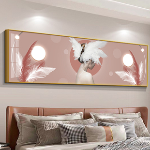卧室床头装饰画美女卧房间挂画公寓现代背景墙壁画新款