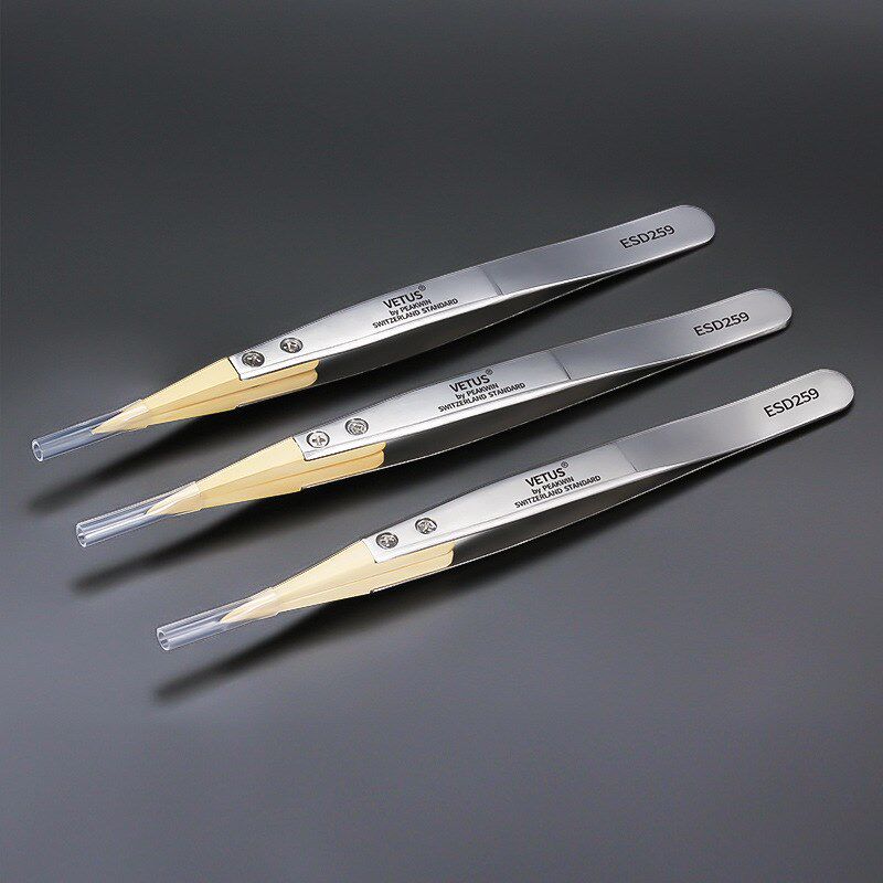 黄杨木镊子精密防磁镊子ED9尖镊子绝缘伤零件