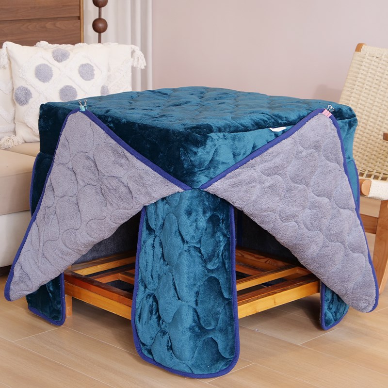 烤火被加厚桌子珊瑚绒罩加绒法兰绒家用保暖桌罩电炉罩茶几桌布