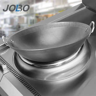 炒锅加厚卷边熟铁锅传统耳粤菜燃气灶厨师商用锅广式纯铁锅