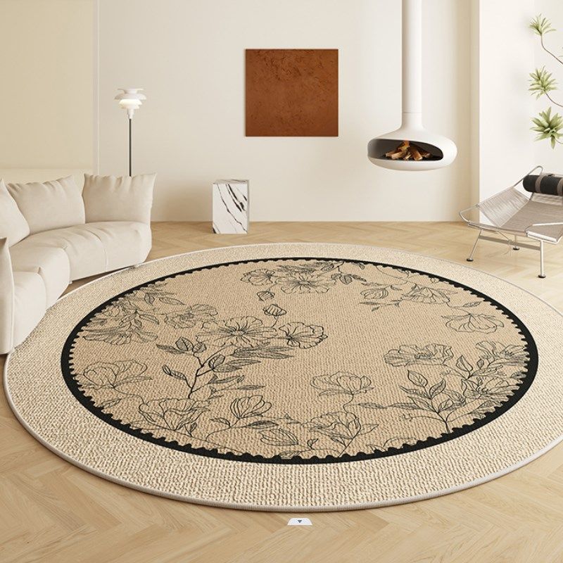 高级复古圆形地毯客厅茶几地垫书房转椅摇椅电脑椅垫子卧室床边毯,居家布艺,地毯,淘宝优惠券,粉丝福利购,淘宝优惠卷