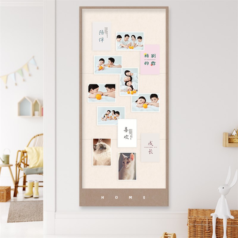 定制软木板毛毡墙贴留言板照片墙背景墙卧室书房玄关墙面装饰