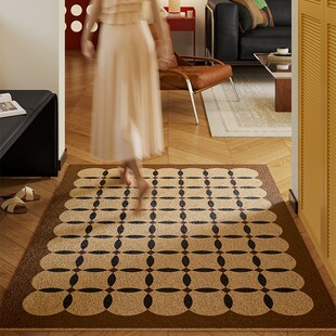 瓦西里中古包豪斯丝圈入户级感地垫门口进门内外耐脏加厚定制