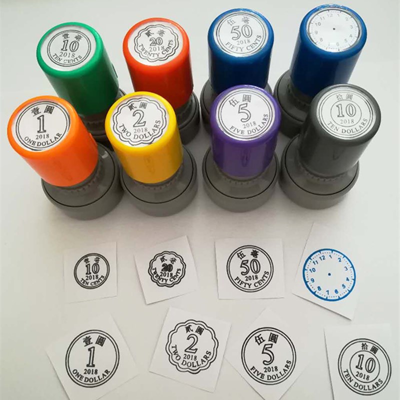 香港硬币印章 香港硬币章加2019年份 时钟章 纸币学习章 自动出油