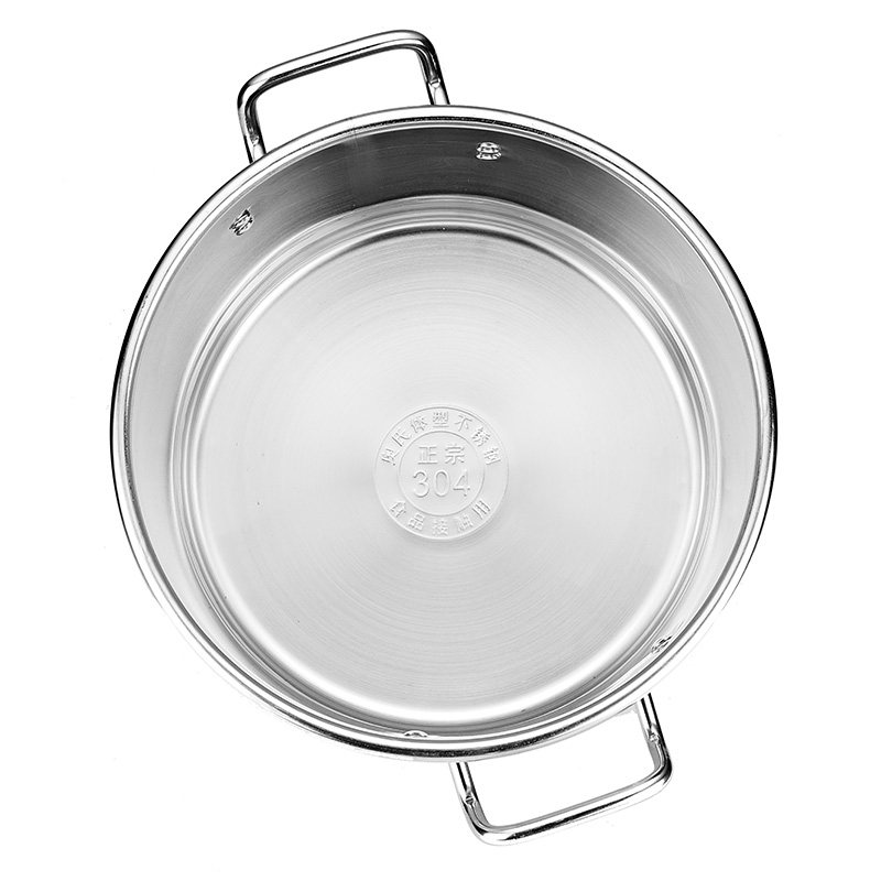 35CM食品级304不锈钢汤锅 带盖卤味锅圆桶汤桶米桶油桶煮汤大汤锅