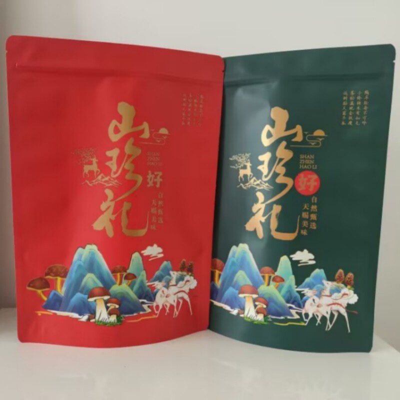 山珍礼包装袋山珍干货野生菌菇类羊肚菌木耳香菇自封自立袋