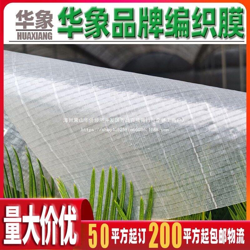 大棚膜塑料布尼龙防水防晒白单塑料纸透明编织薄膜养殖防渗漏篷布