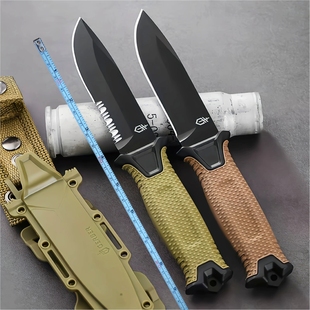 【BG戈博】户外刀贝尔二代战术荒野多功能野外丛林砍柴一体生存刀