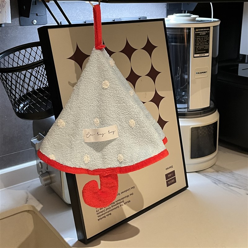 VIELE 原创小雨伞擦手巾挂式可爱卫生间吸水速Q毛巾厨房珊瑚绒手