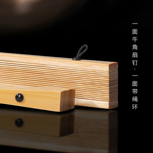 飞炽方手工牛角挂绳扇玉竹扇骨苏工折扇文玩扇子送流苏