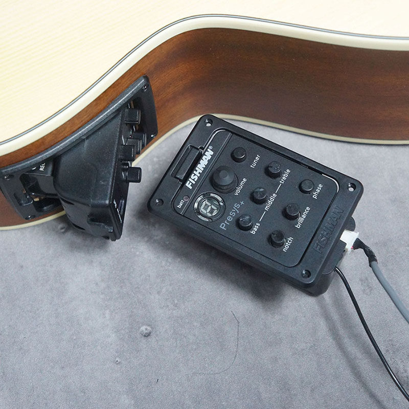 木吉他拾音器 带打板 电箱改装孔 降噪均衡调音表演出防啸叫