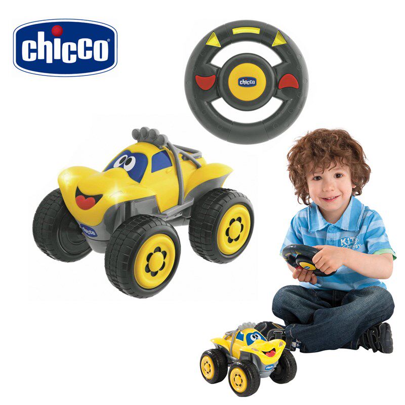 智高io比利大轮儿童重力感应方向盘体感声光遥控车越野车