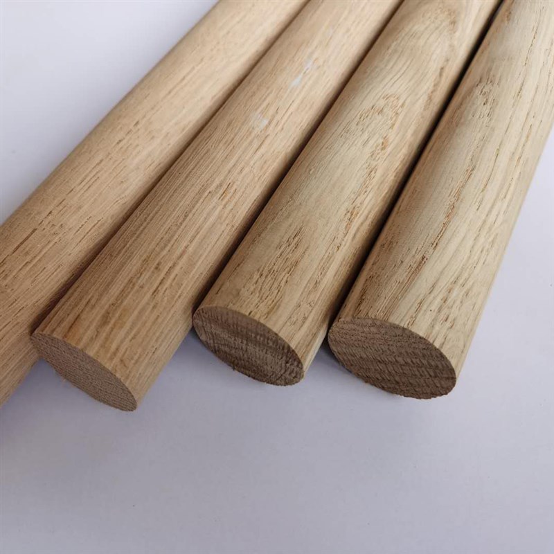 白橡实木板材圆棍半圆柱线条加工毕业设计DIY木棒造型木线条