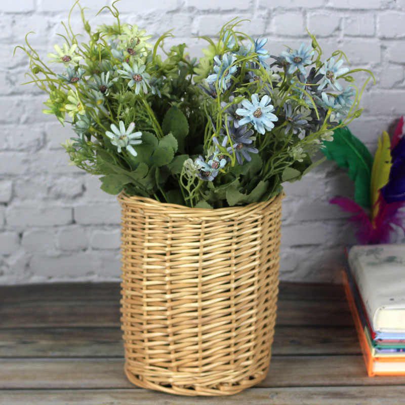 藤编花篮柳编草编竹编手提编织花盆花筐客厅创意绿萝插花装饰