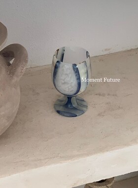 on 天然玉石蓝粉杯色杯子瓶插容器盆装饰品