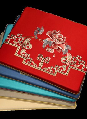 椅垫喜庆红色坐垫实木垫子圈椅太师椅皇宫椅垫防滑
