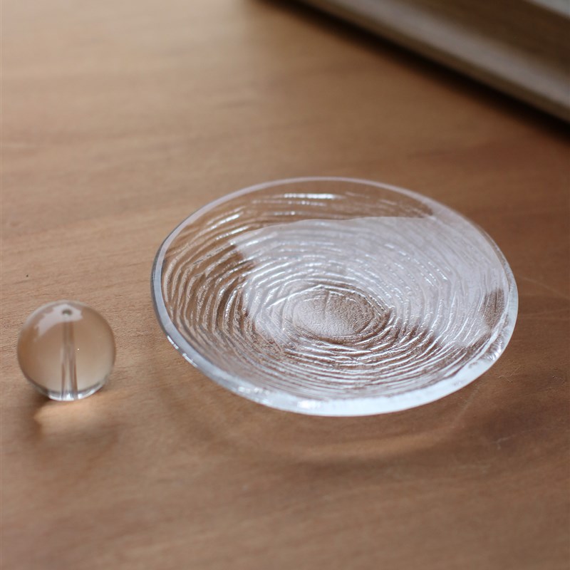 猫生衔蝉星汐香皿香插室内家居IN风通透玻璃香托