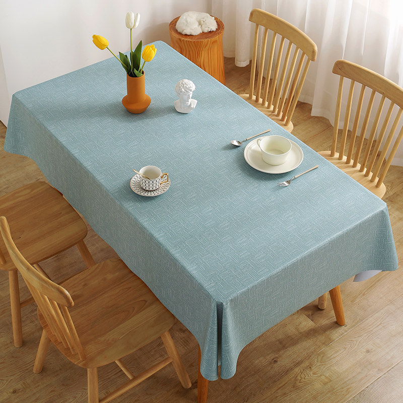 222新款桌布防油防水免洗防烫c餐桌布茶几桌垫纯色高级感in风