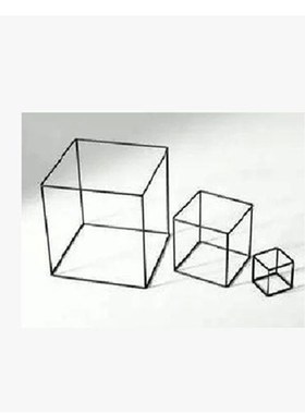 铁丝几何立方体正方体形 软装装饰品方形框架铁艺