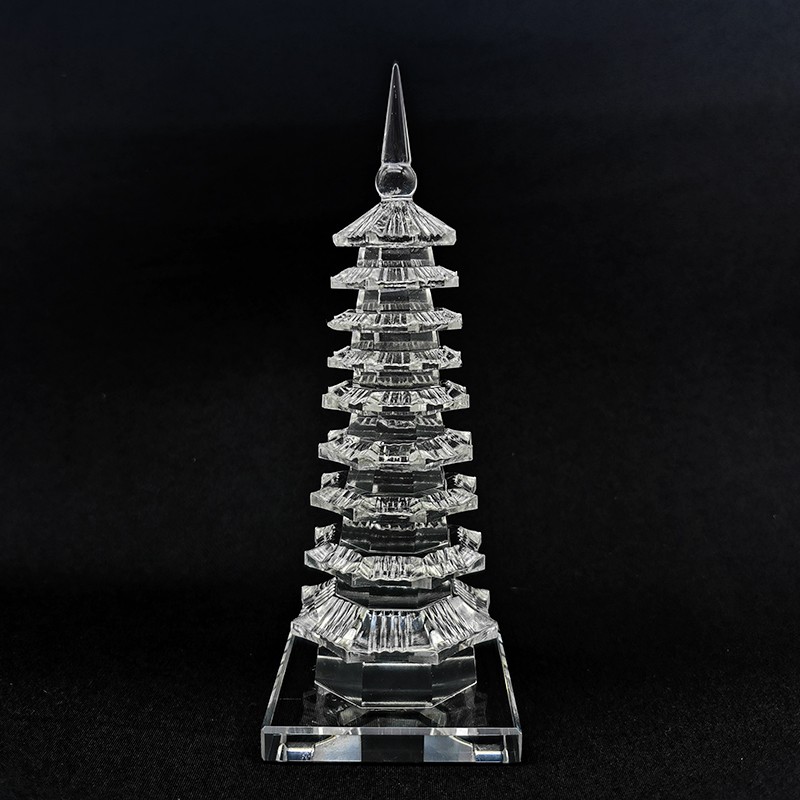 水晶文昌塔带门9层书房客厅办公室桌面玄关装饰建筑学生玻璃