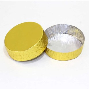 铝箔托金色圆形盒西点杯加厚锡纸烘焙模具布列塔尼托