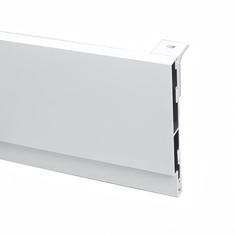 双眼皮窗帘挡板窗帘盒铝合金顶装平面挡板灯带轨道盒子遮丑防漏光