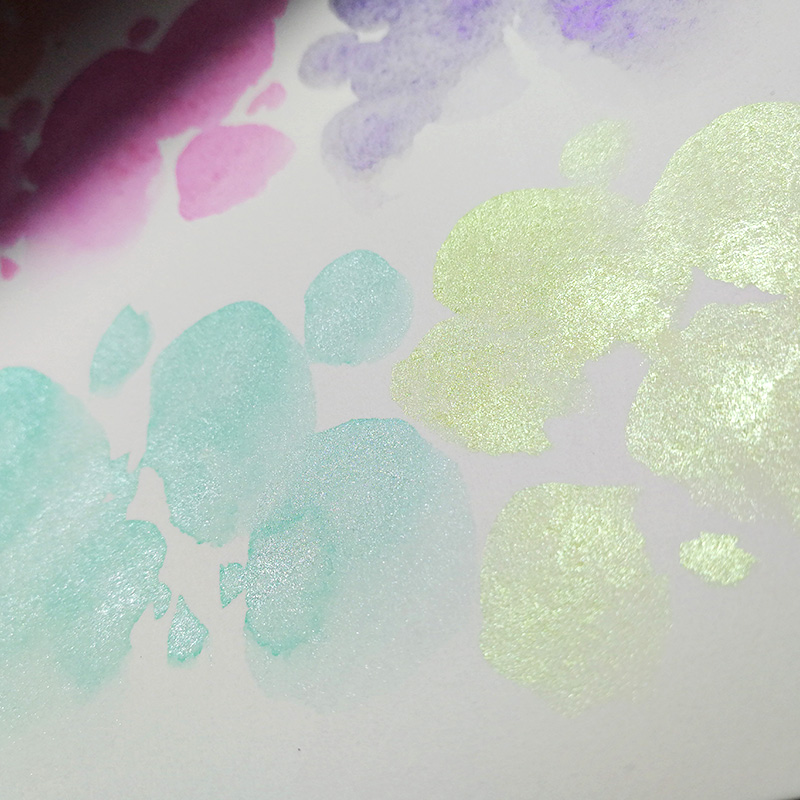 杂物堆】鲁本斯固体水彩颜料珠光金属色色/2色/色半块装