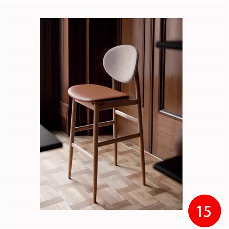 时尚实木吧台咖啡厅椅高脚凳酒吧吧台椅高脚椅实木吧椅吧台椅