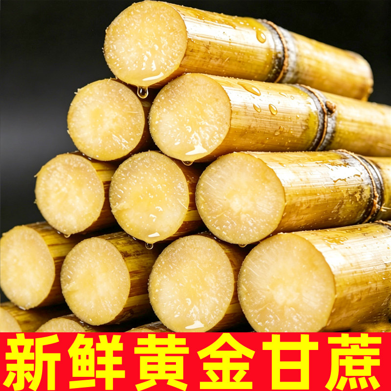 正宗广西黄皮甘蔗特产新鲜9斤应季当季水果整箱热带水果黄金甜蔗