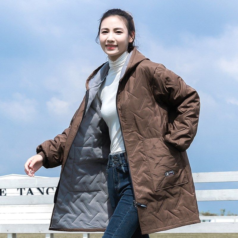 加绒加厚罩衣女新款防水防油工作服外大人上班专用秋冬干活穿的