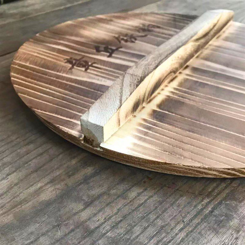 章丘铁锅杉木锅盖无油漆安全环保老式炒锅加厚传统木质锅盖