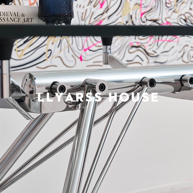 LLYARSS利亚斯/长方形餐桌现代简约轻奢钢化玻璃餐桌2023新款YJ